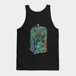 polygonic blue box Tank Top